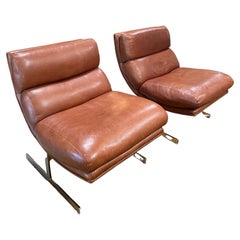 1970s Pair of 2 Lounge Chair Designed by Kipp Stewart for Directional