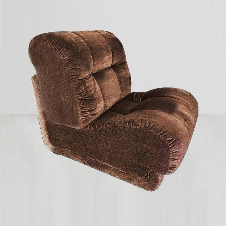 Mid-Century moderno Coppia di poltrone anni '70 di Guido Faleschini per Mariani, Pace Collection in vendita