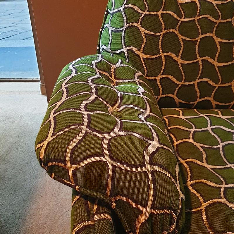 20th Century 1970s Pair of Armchairs by Tobia Scarpa with Rubelli Fabric by Luke Edward Hall For Sale