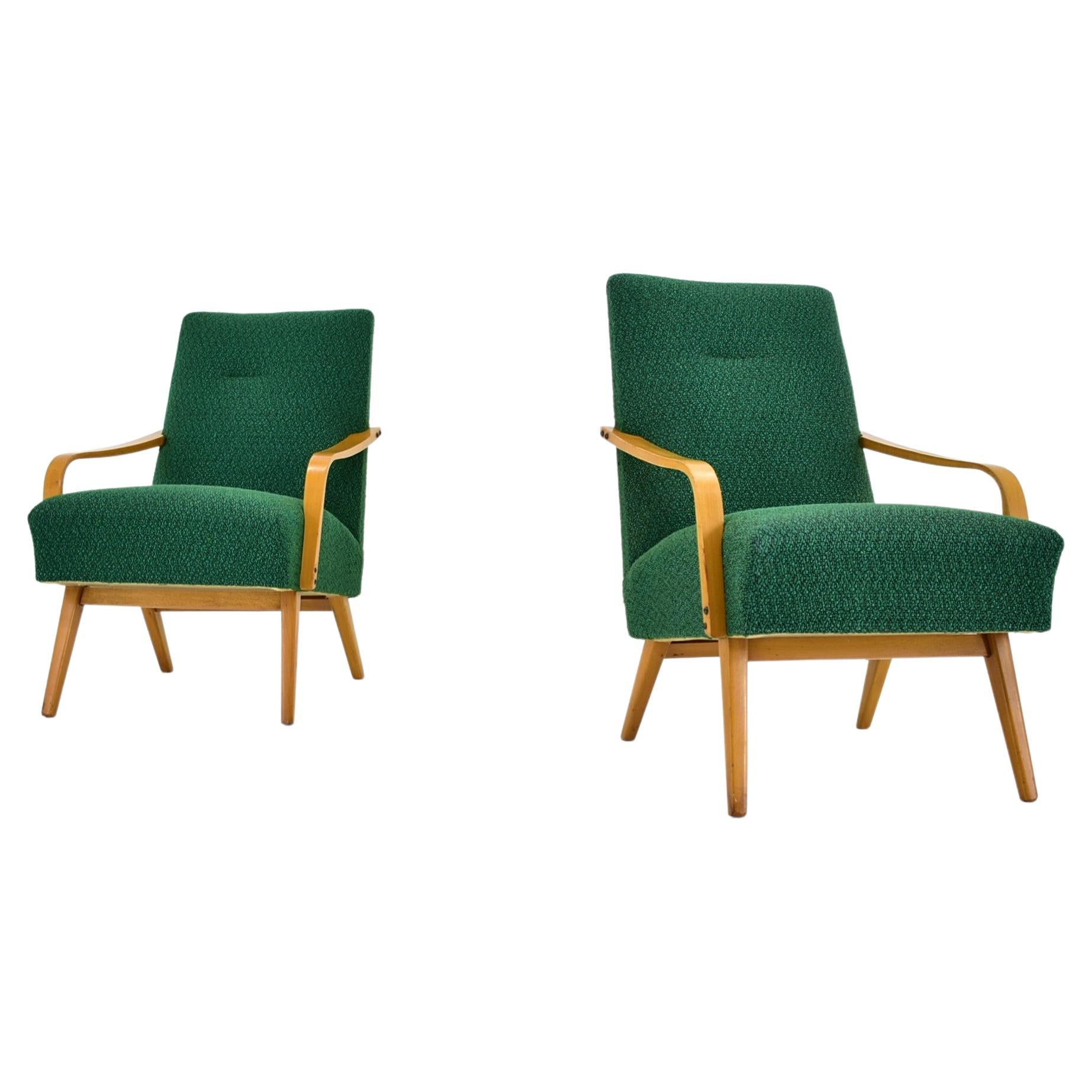 1970s Pair of Armchairs, Czechoslovakia