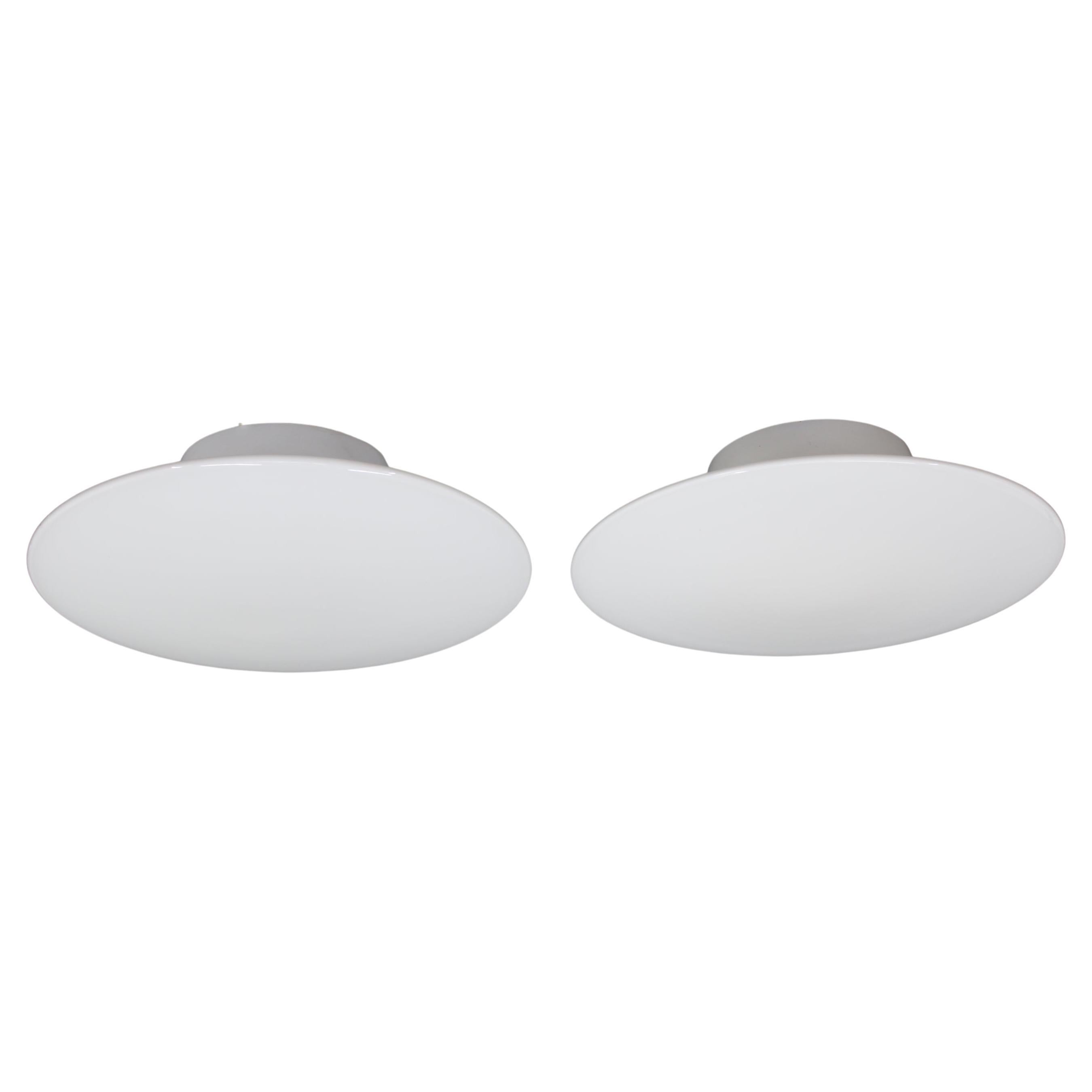 1970s Pair of Arne Jacobsen 'Eklipta' Wall or Ceiling Light for Louis Poulsen