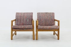 1970s Pair of Beech Armchairs and Coffee Table  by TON, Czechoslovakia
