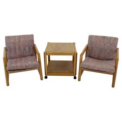 1970er Jahre Paar Sessel aus Buche und Couchtisch  TON, Tschechoslowakei