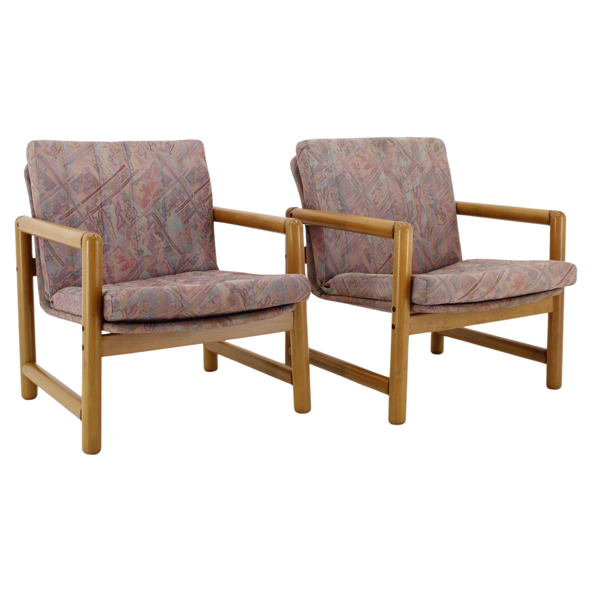 1970er Jahre Paar Sessel aus Buche und Couchtisch  TON, Tschechoslowakei