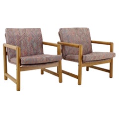 1970 Paire de fauteuils et table basse en Beeche  par TON, Tchécoslovaque