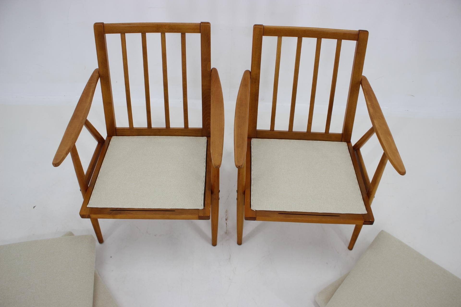 Paar Sessel aus Buchenholz, Tschechoslowakei, 1970er Jahre im Angebot 5