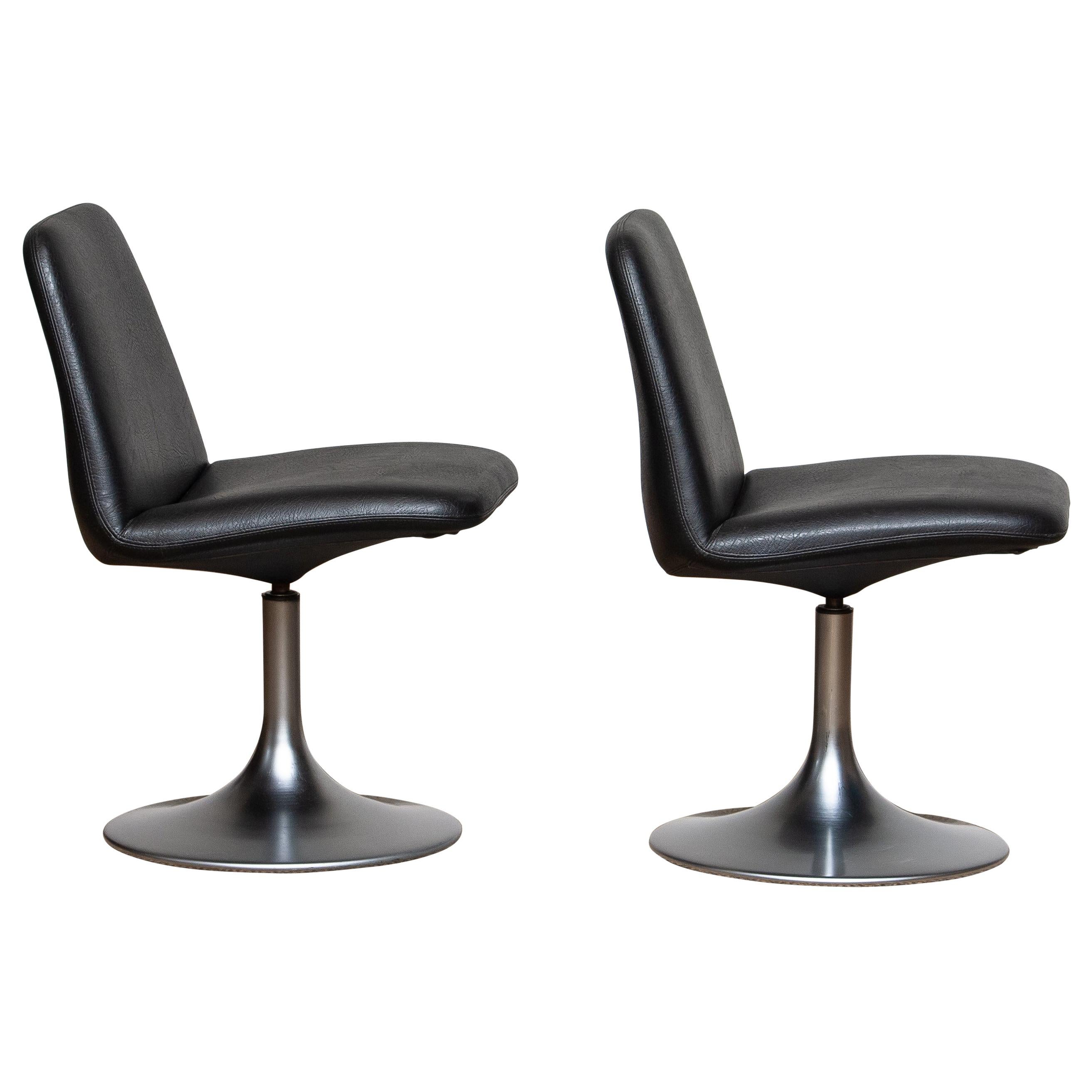 Scandinavian Modern 1970s Pair of Black 