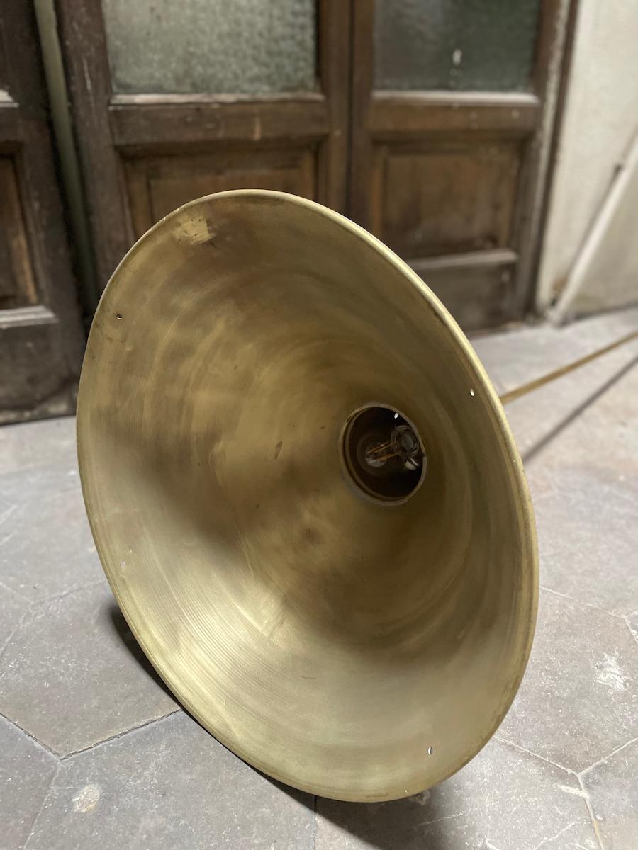 1970s Pair of Brass Pendant Lamps For Sale 2