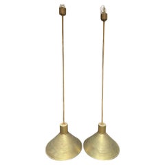 1970s Pair of Brass Pendant Lamps