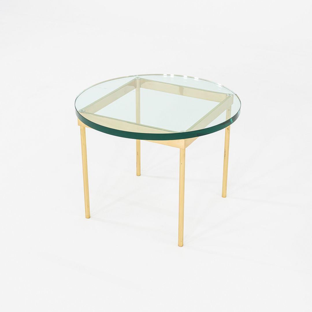 1970s Pair of Bronze and Glass Side Tables Attributed to Ward Bennett 24 inch For Sale 4
