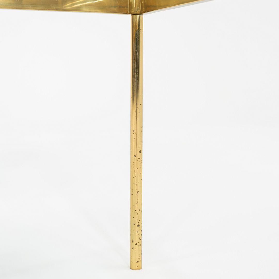 1970s Pair of Bronze and Glass Side Tables Attributed to Ward Bennett 24 inch For Sale 5