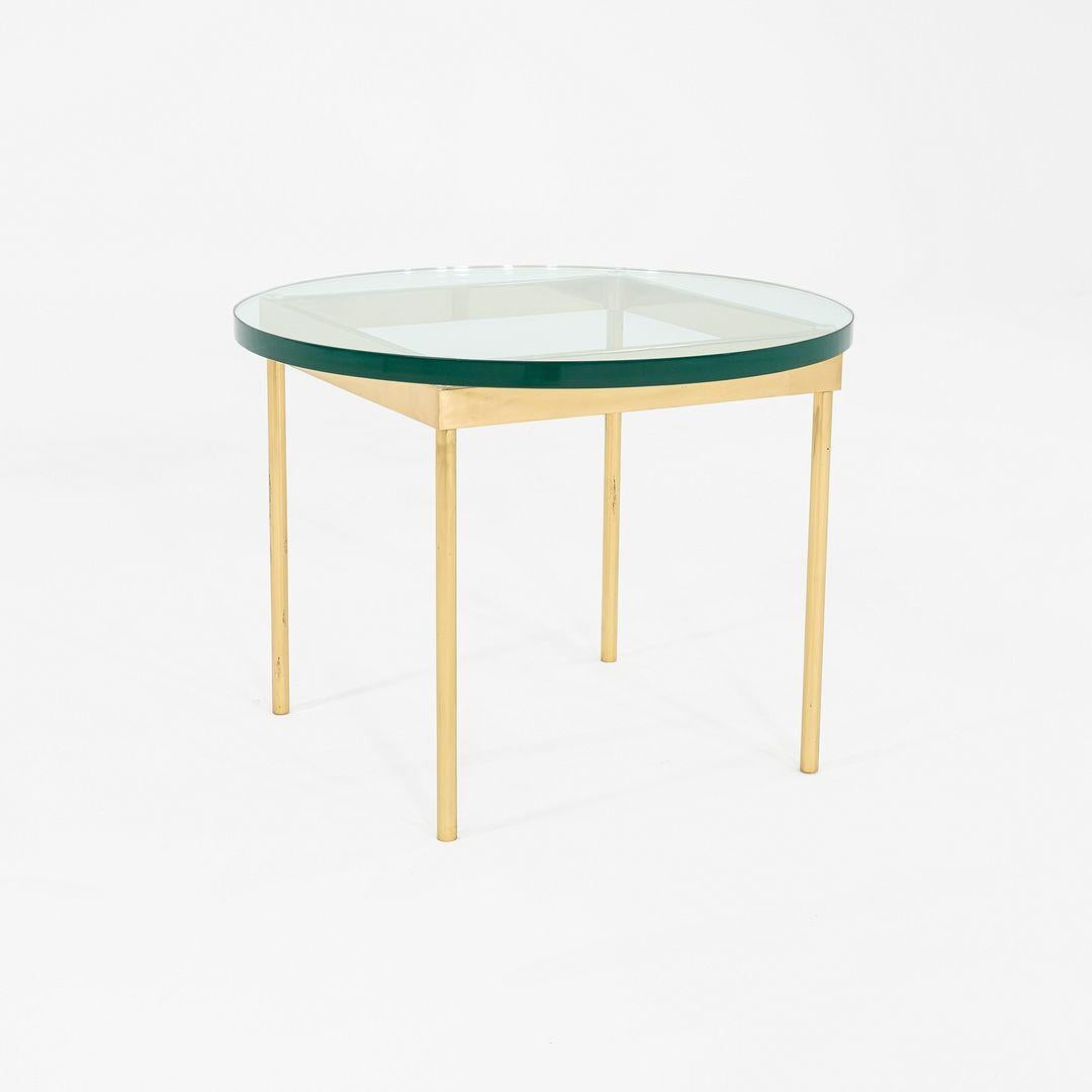 American 1970s Pair of Bronze and Glass Side Tables Attributed to Ward Bennett 24 inch For Sale