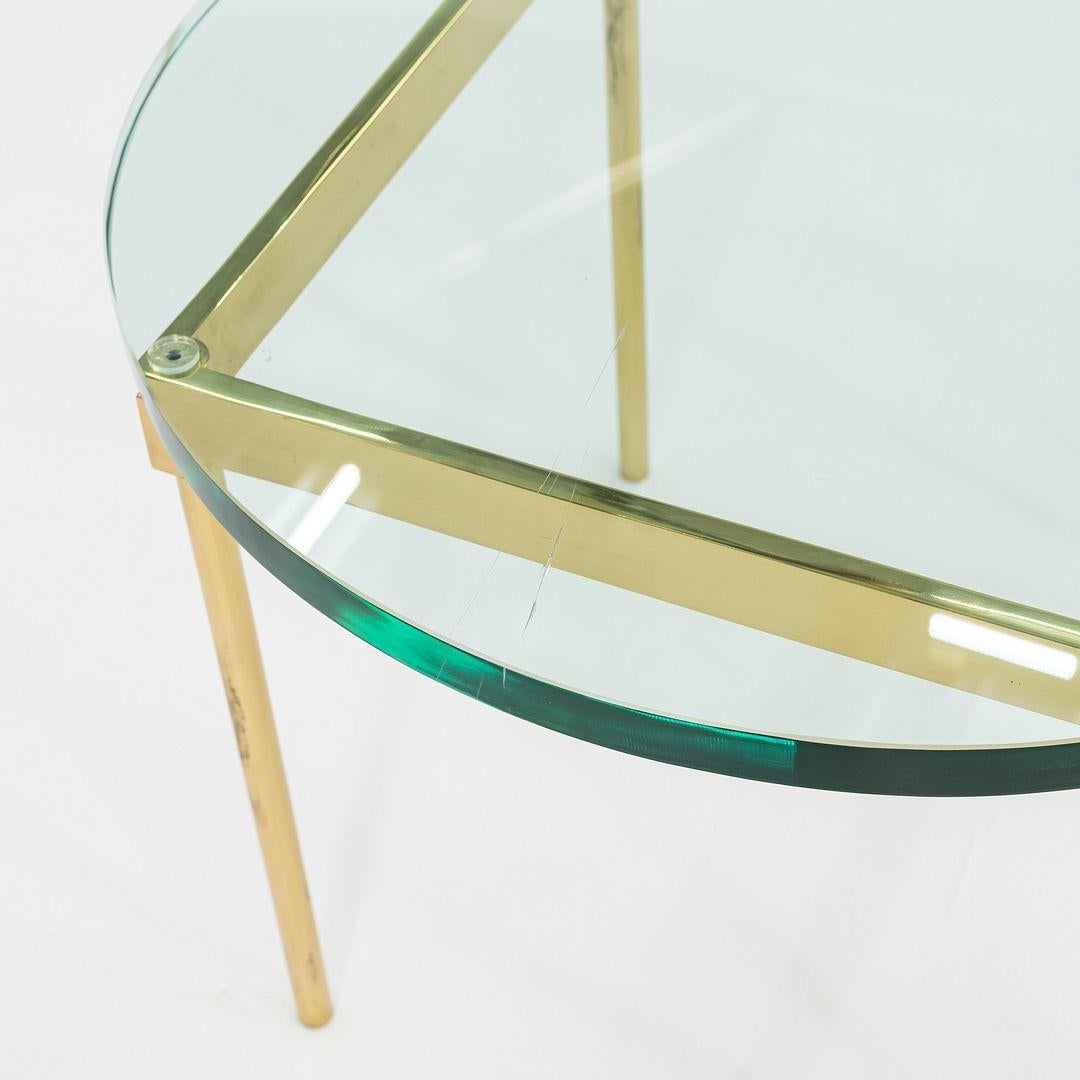 Late 20th Century 1970s Pair of Bronze and Glass Side Tables Attributed to Ward Bennett 24 inch For Sale