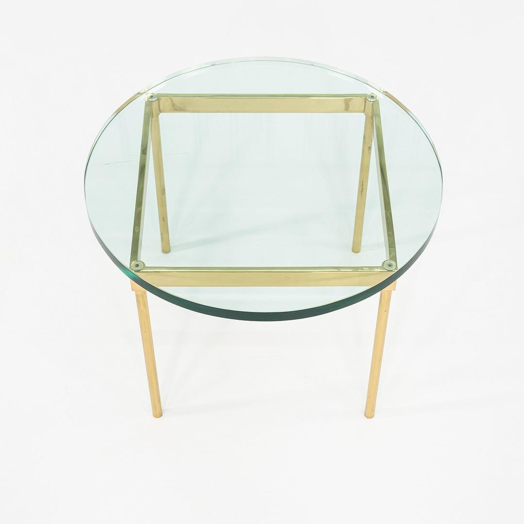 1970s Pair of Bronze and Glass Side Tables Attributed to Ward Bennett 24 inch For Sale 1