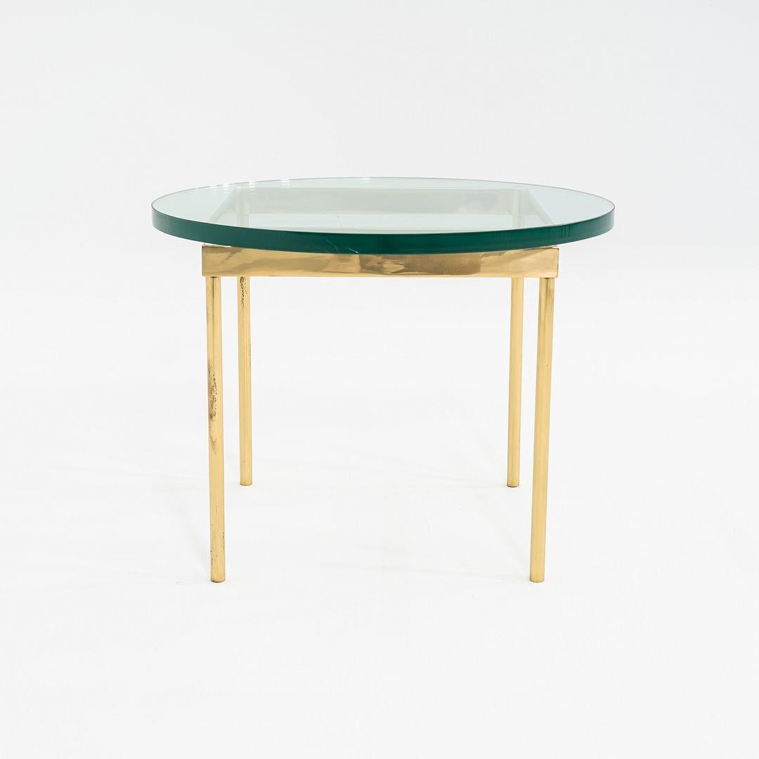 1970s Pair of Bronze and Glass Side Tables Attributed to Ward Bennett 24 inch For Sale 2