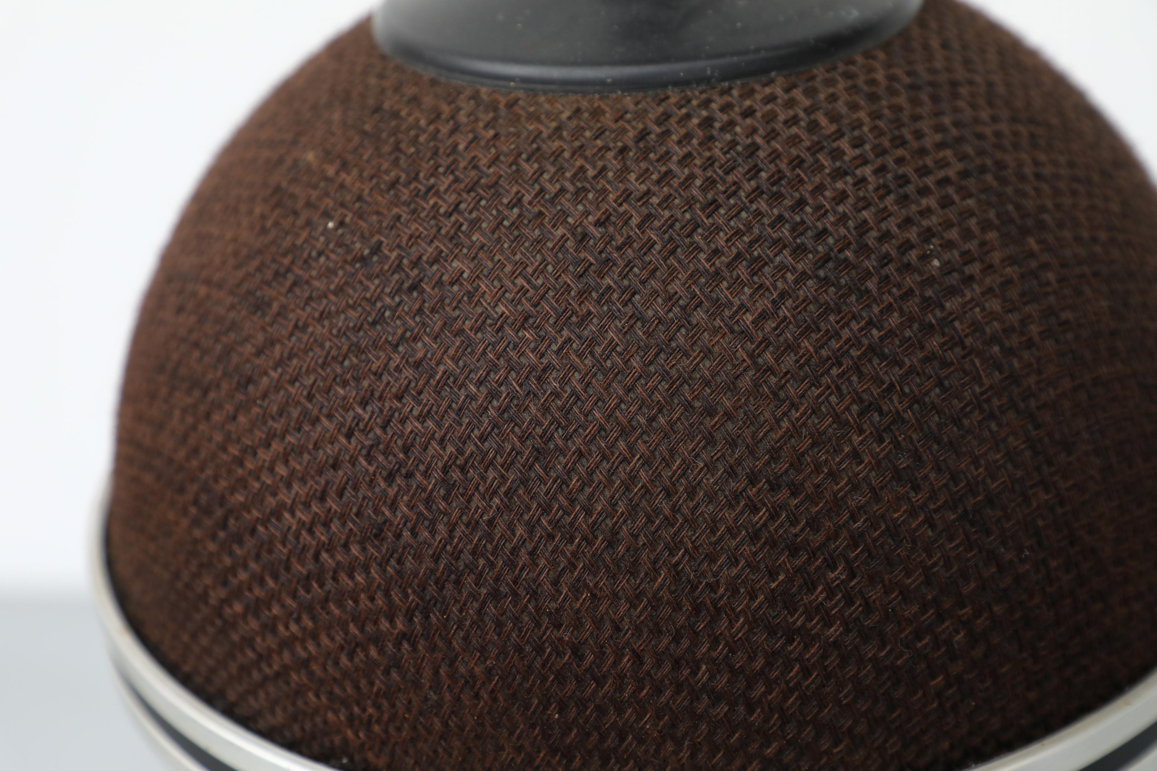 Fabric 1970's Pair of Brown Grundig Style Suspended Globe Speakers