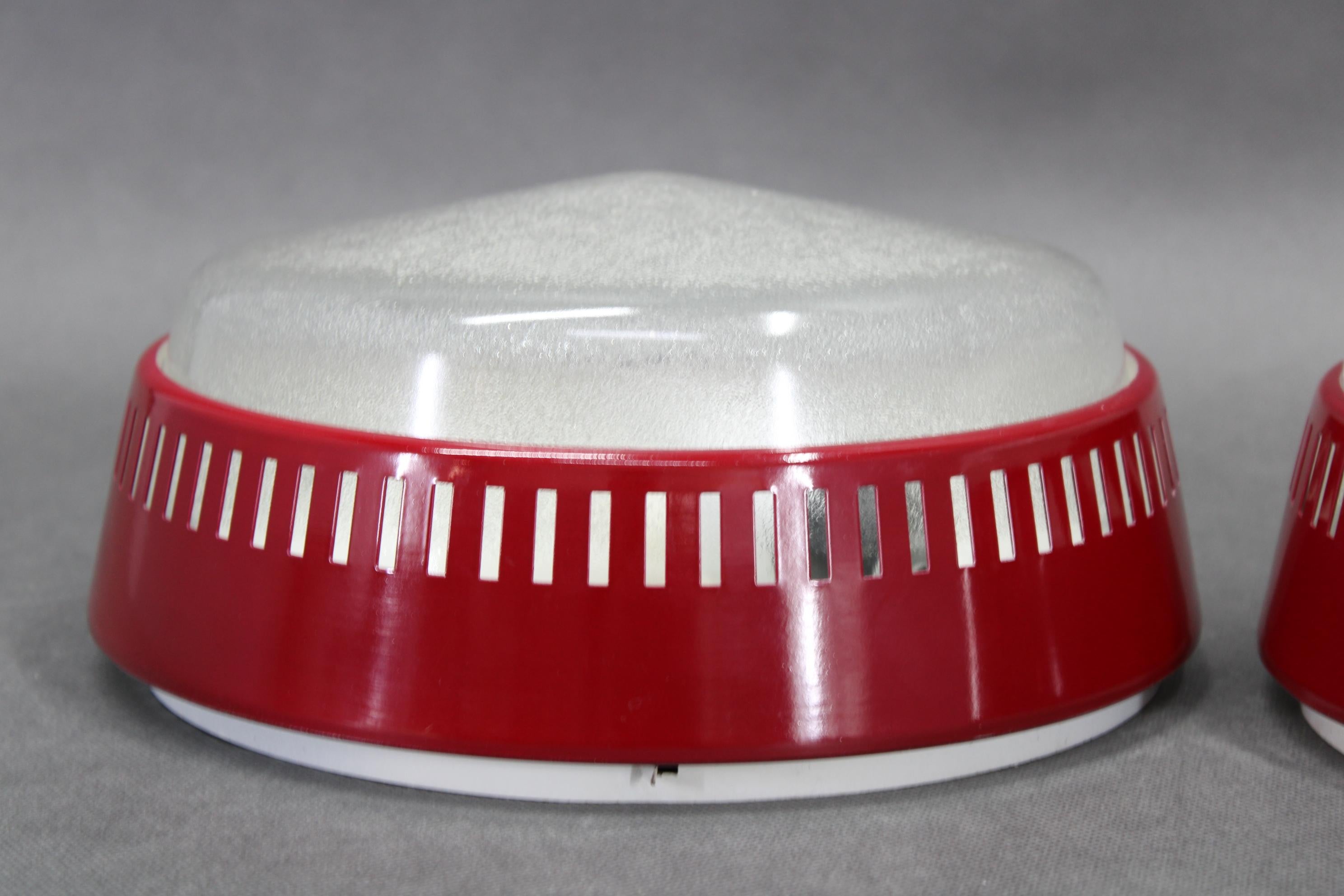 20th Century 1970s Pair of Ceiling or Wall Light, Czechoslovakia For Sale