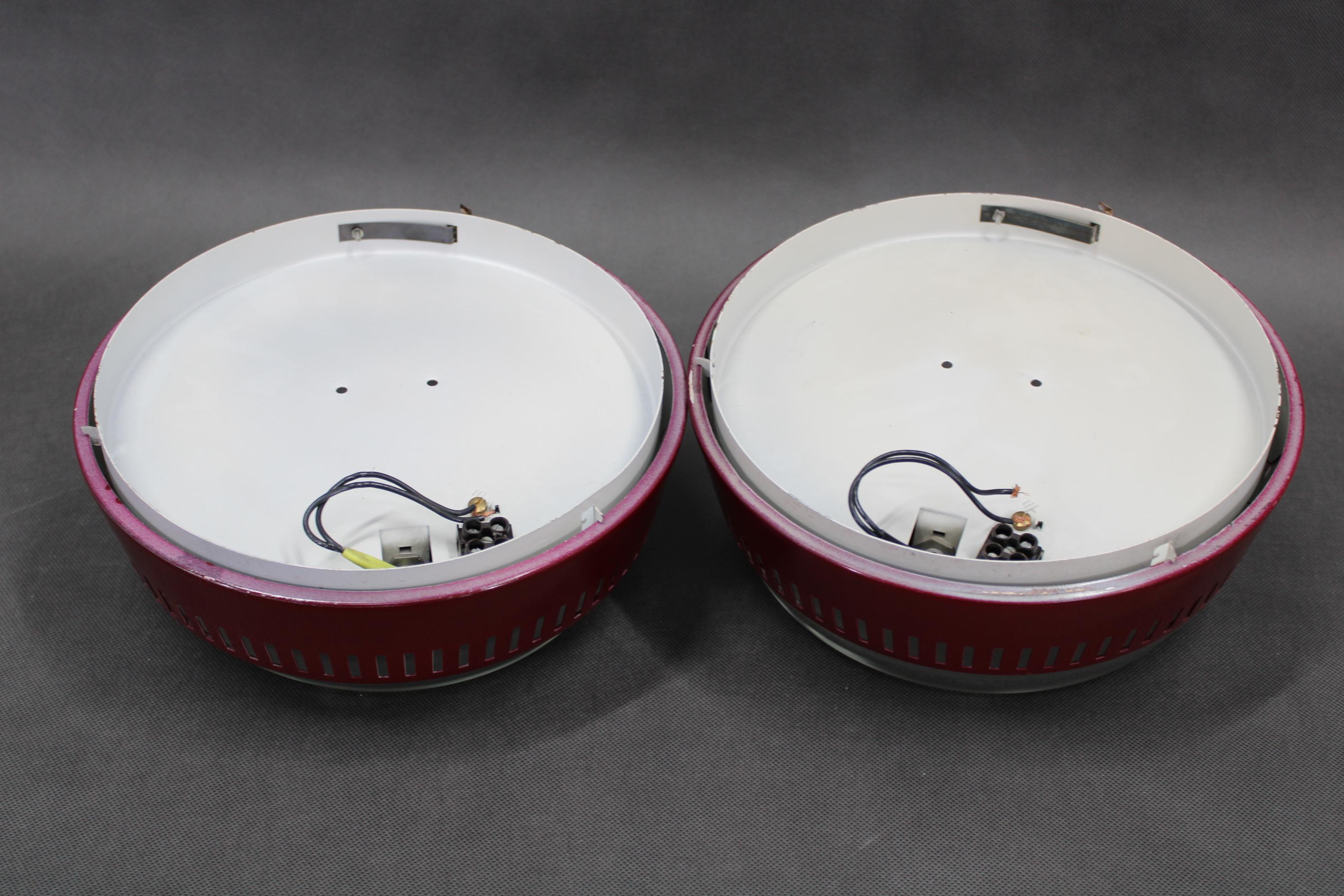 1970s Pair of Ceiling or Wall Light, Czechoslovakia For Sale 1