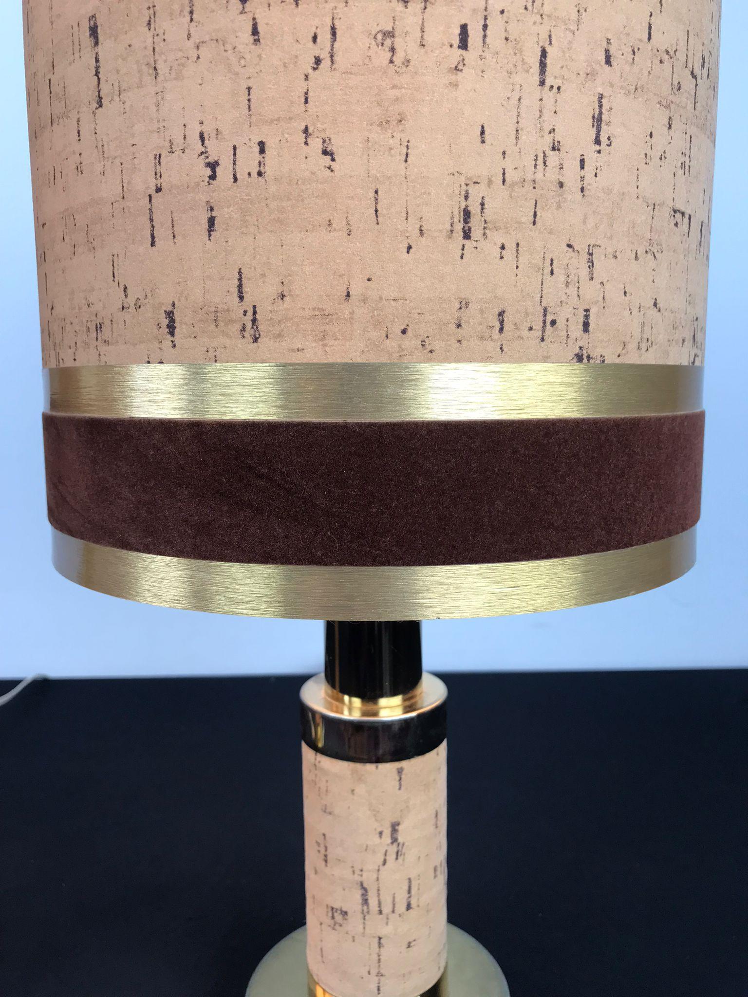 1970s Pair of Cork Table Lamps 5