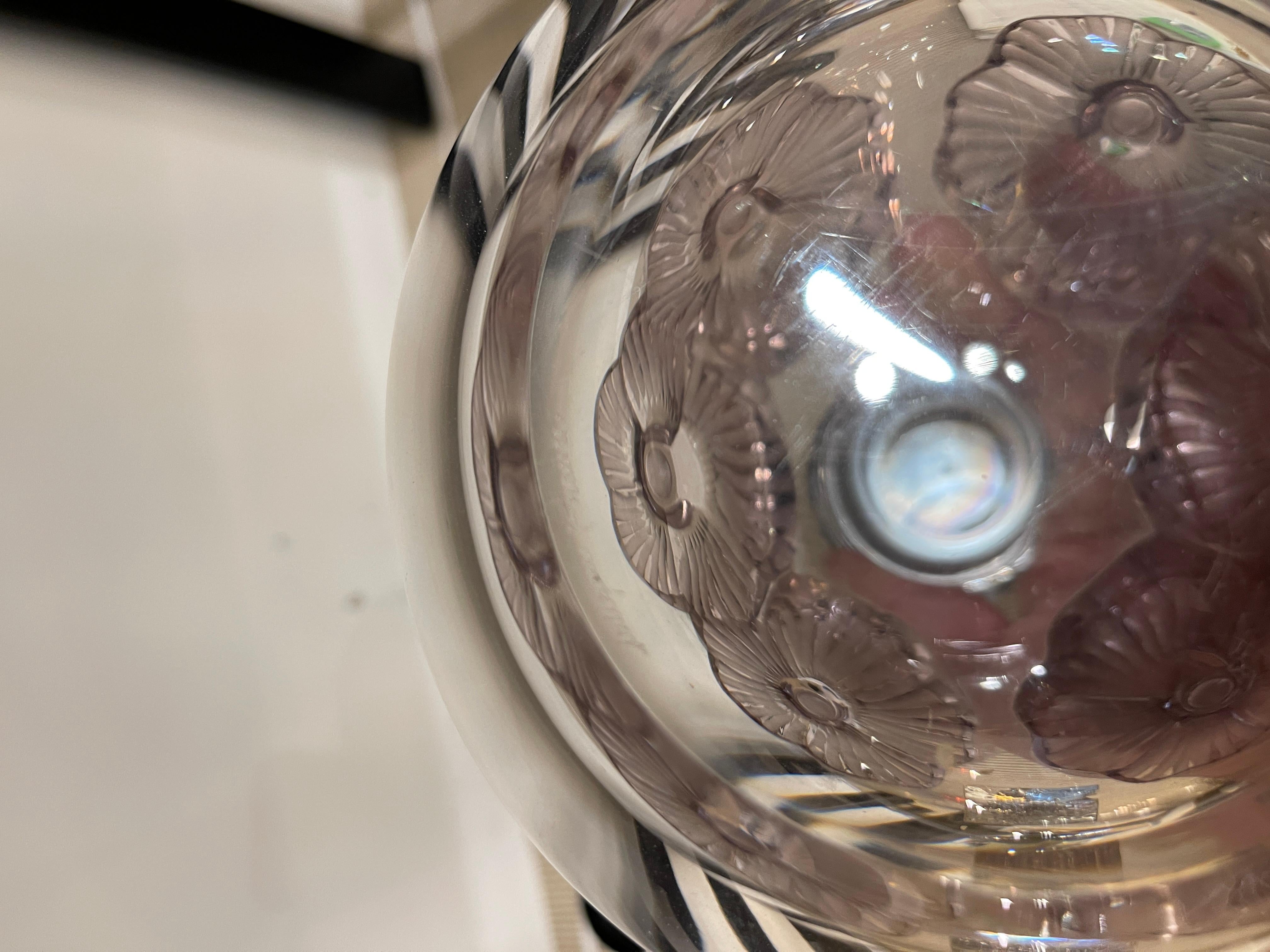 Paire de lampes de table en cristal des années 1970 par Marie-Claude Lalique en vente 7