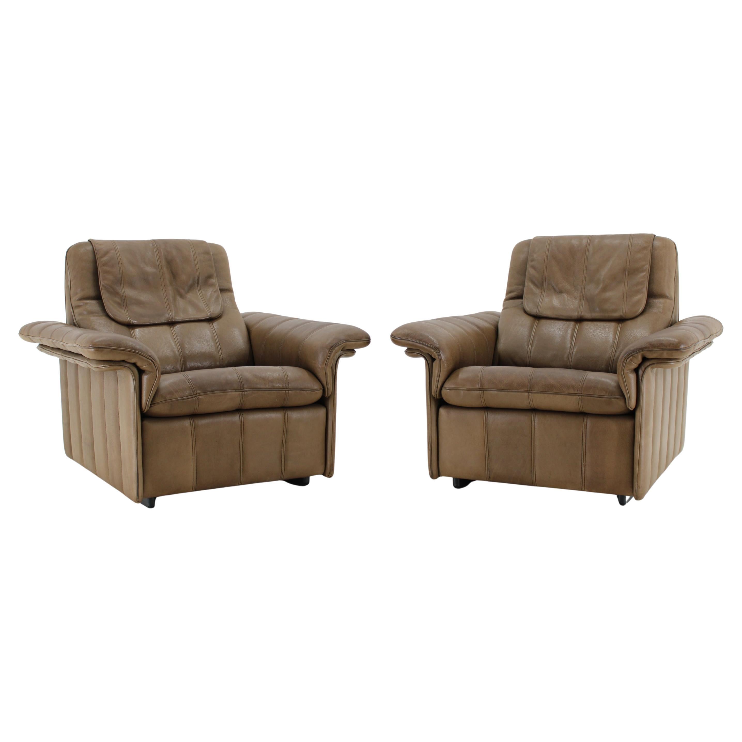 Paire de fauteuils exclusifs De sede Buffalo en cuir des années 1970, Suisse