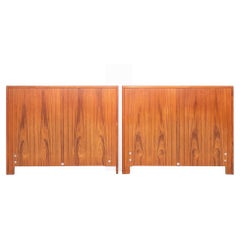 1970s Pair of Falster Mobelfabrik Twin Size Teak Headboards