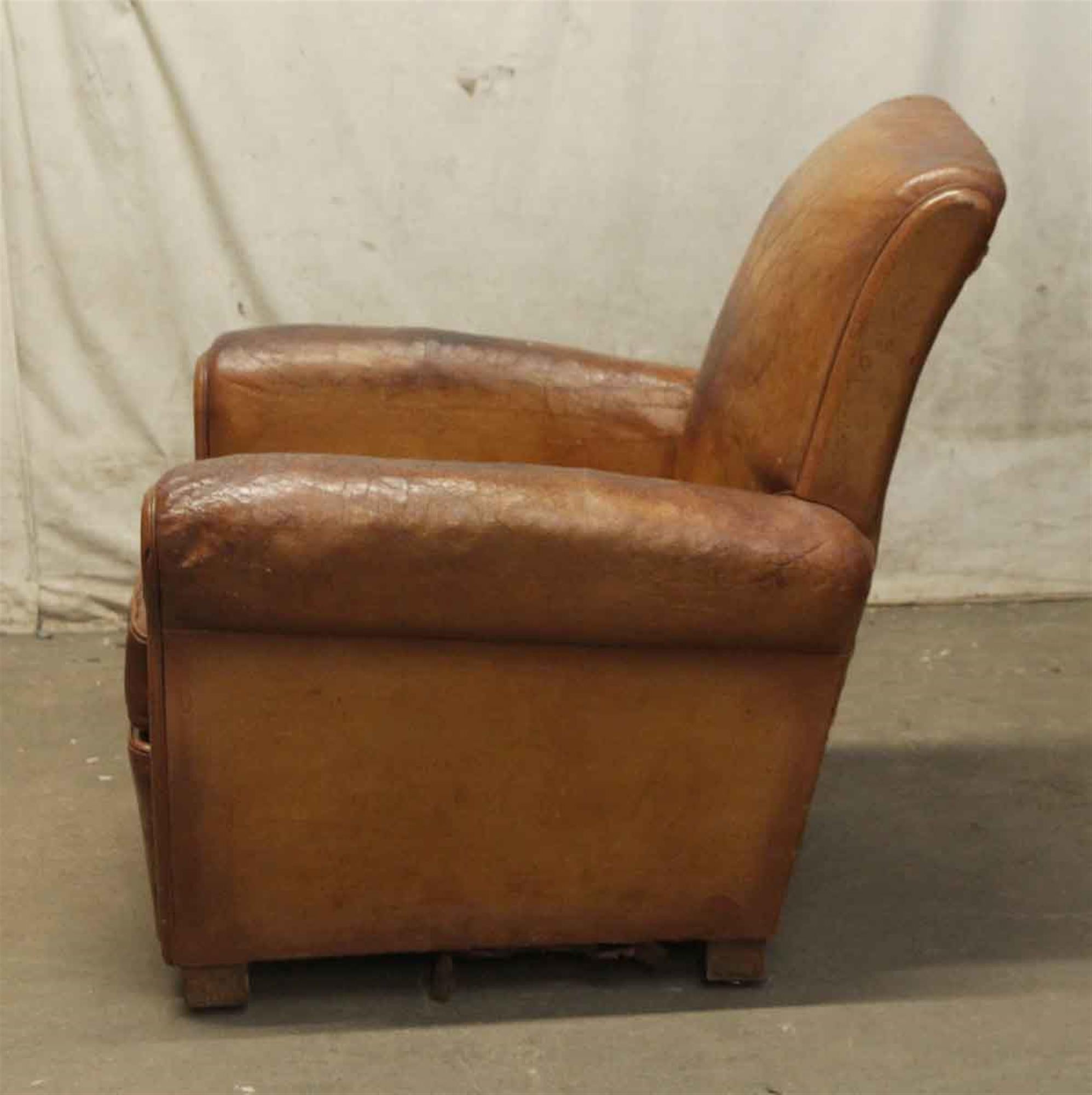 1970s Pair of French Leather Club Chairs 3