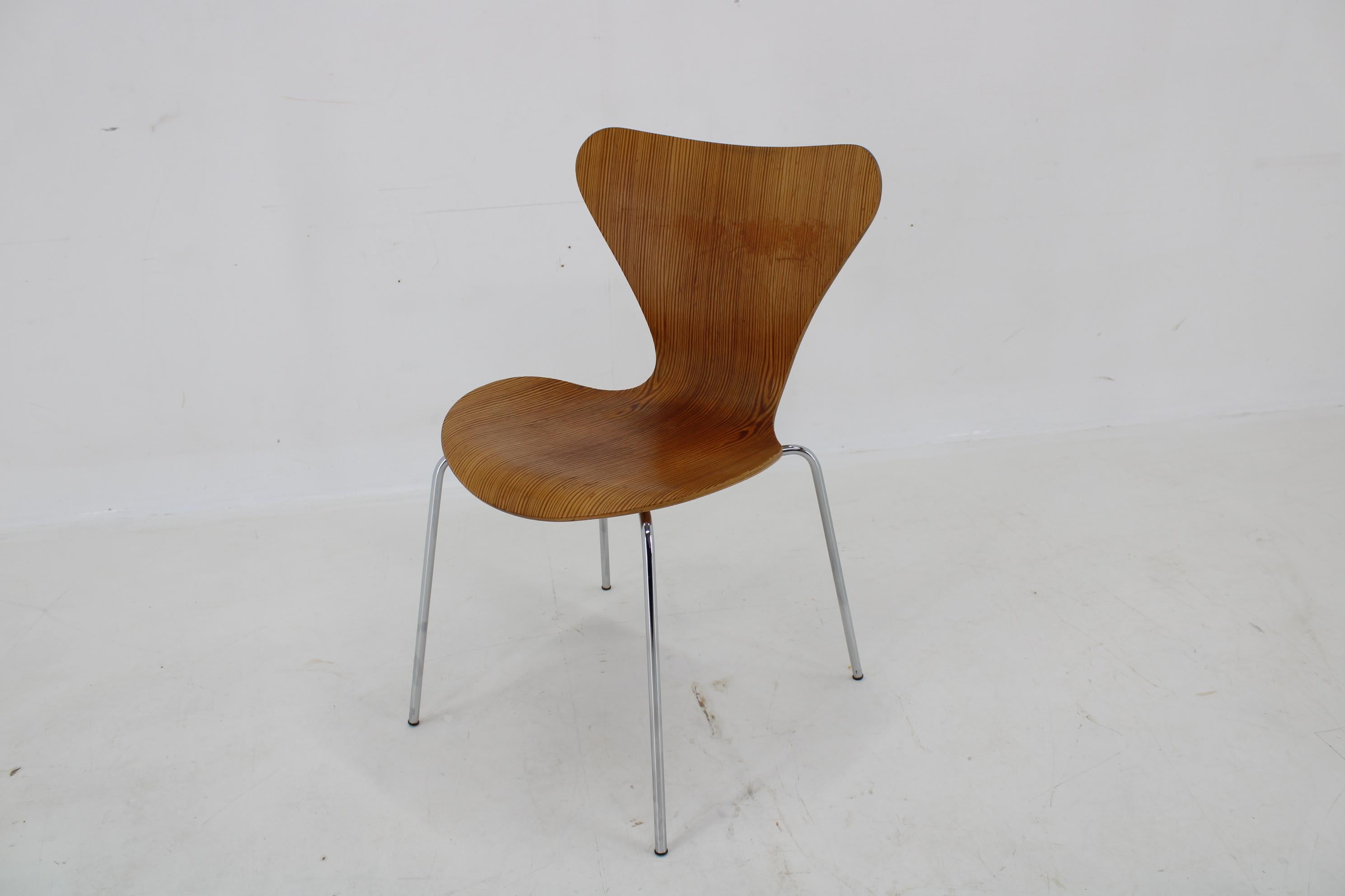 1970s Pair of Fritz Hansen 7 Chairs in Pine Wood, Denmark  For Sale 3