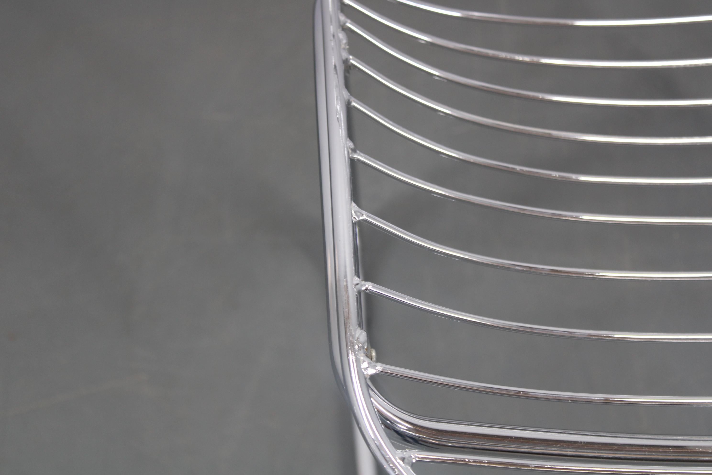1970s Pair of Gastone Rinaldi Chromed Steel Chairs for Rima, Italy For Sale 3