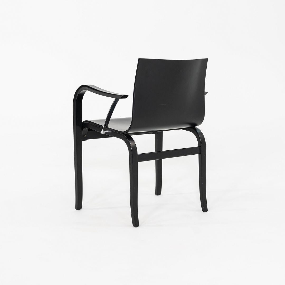 1970 Paire de chaises de salle à manger en bois ébonisé Ginotta par Enrico Franzolini en vente 2