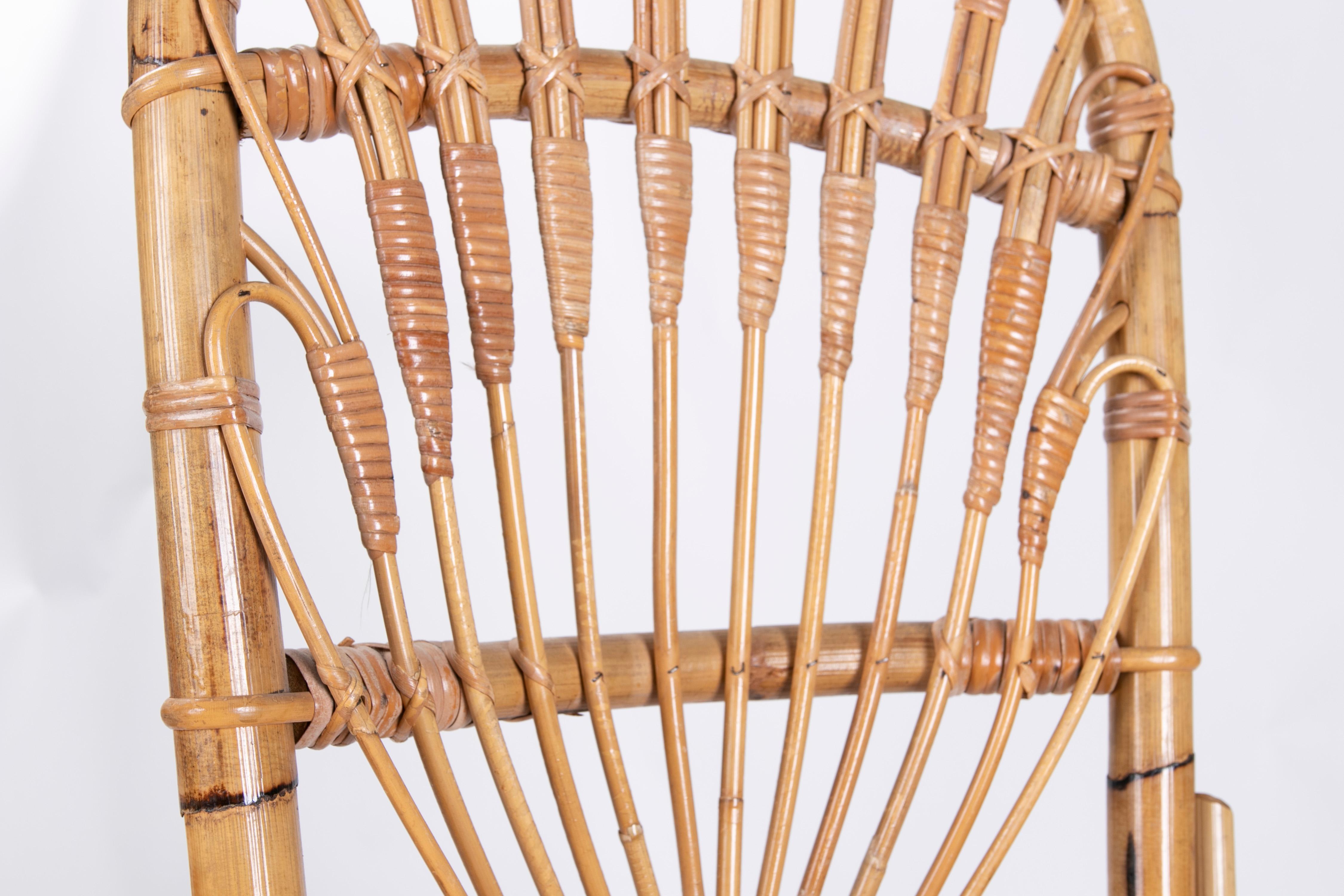 1970s Pair of Handmade Bamboo Wicker Chairs 7