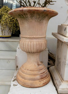 1970s Pair of Handmade Ceramic Flowerpots in Classic Style