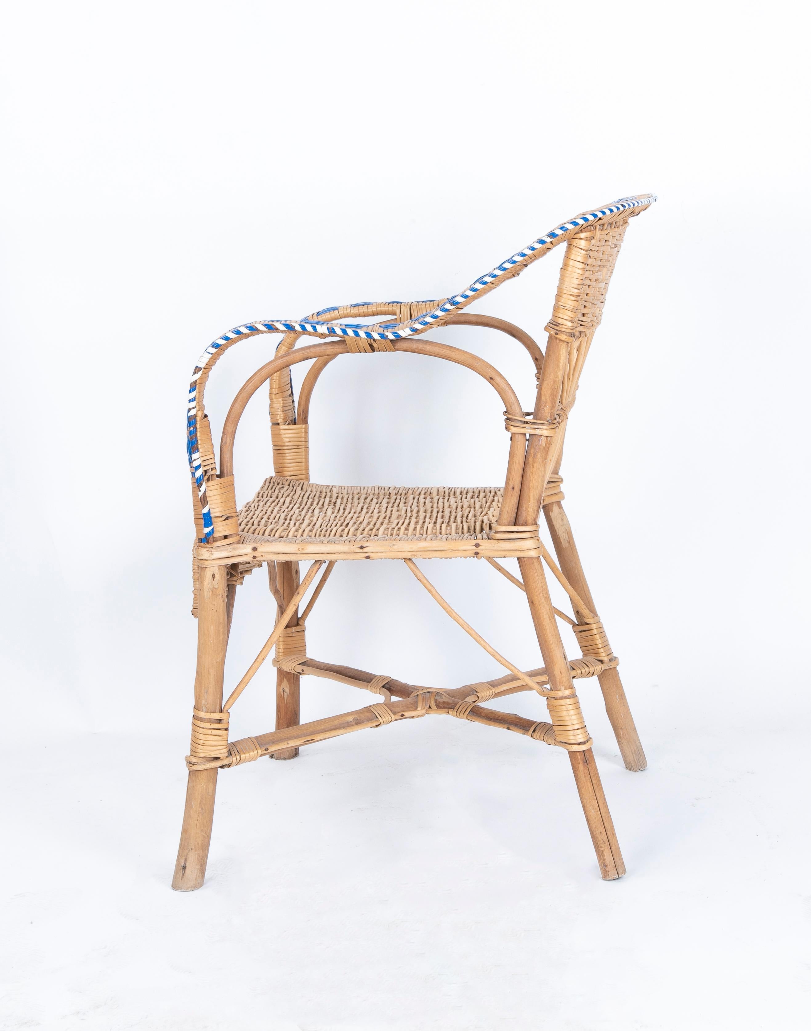 1970s Pair of Handmade Wooden and Wicker Chairs  4