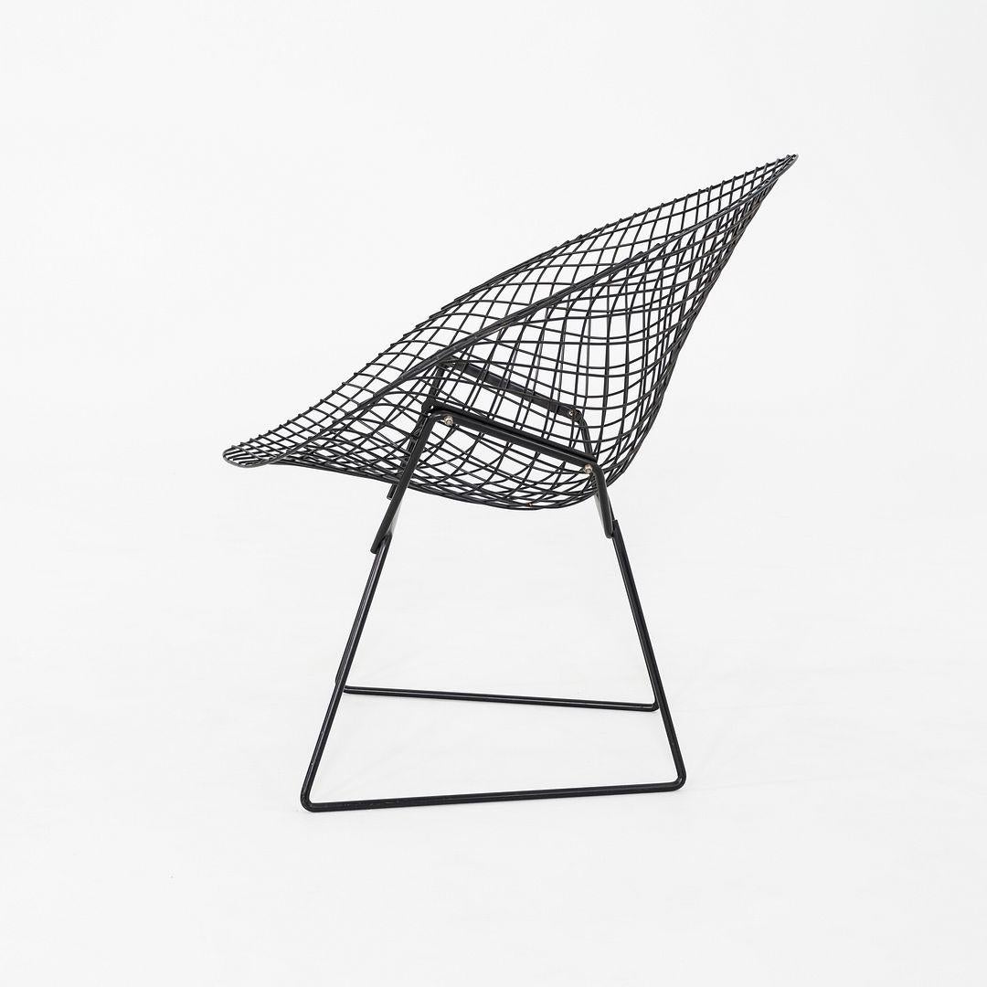 Moderne 1970 Paire de chaises longues Diamond en noir de Harry Bertoia pour Knoll en vente