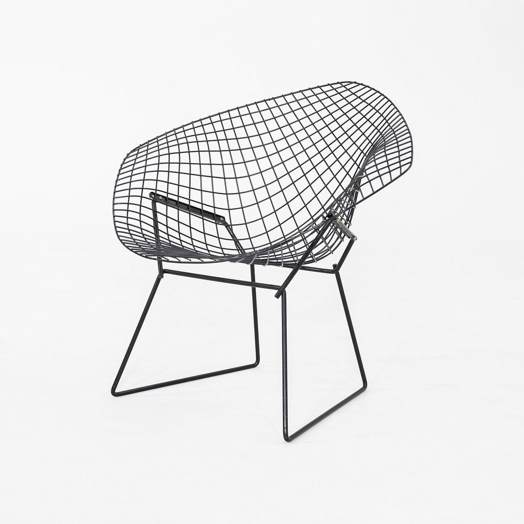 Américain 1970 Paire de chaises longues Diamond en noir de Harry Bertoia pour Knoll en vente