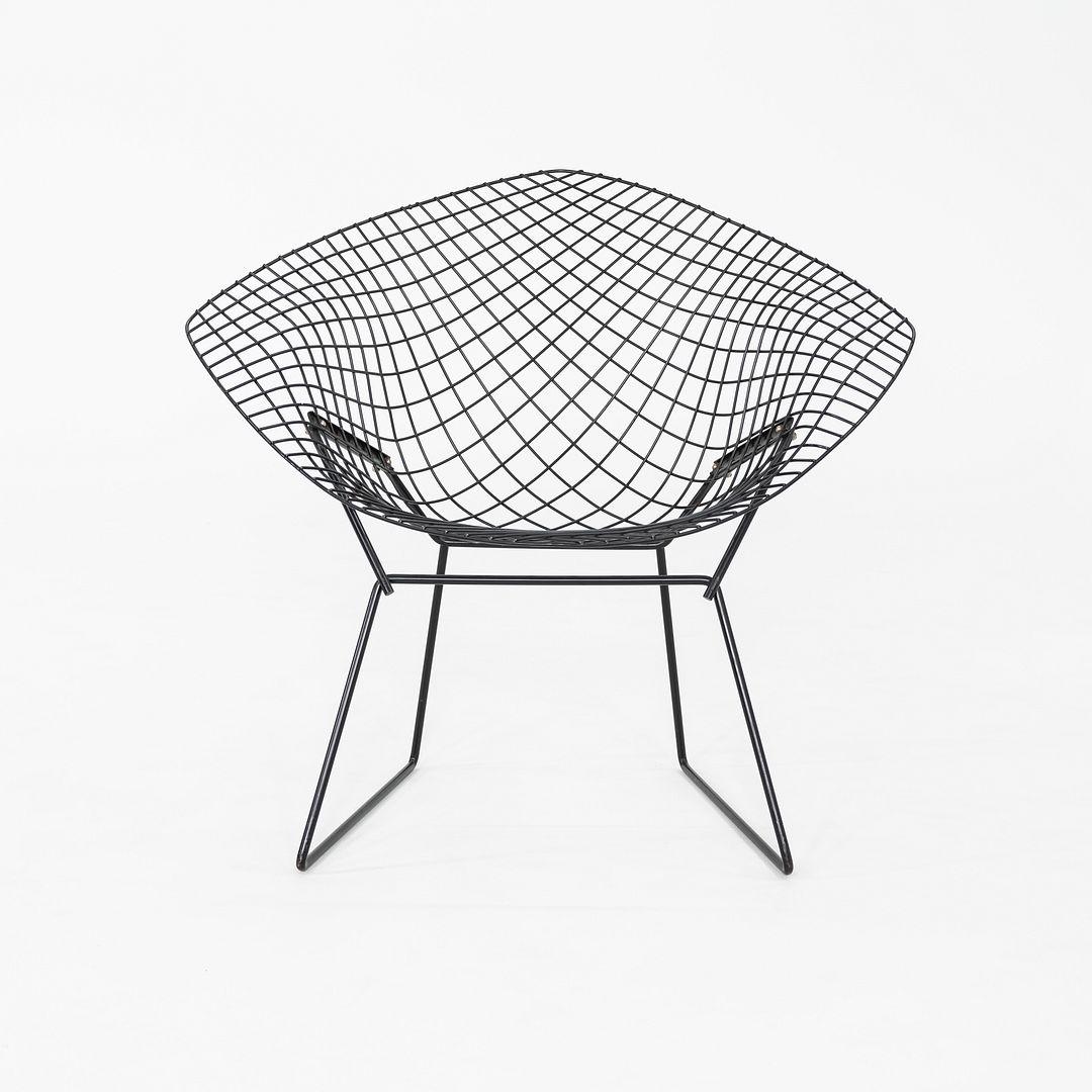 1970 Paire de chaises longues Diamond en noir de Harry Bertoia pour Knoll Bon état - En vente à Philadelphia, PA