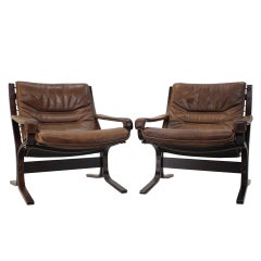 1970s Pair of Ingmar Relling Siesta Chairs for Westnofa, Norway