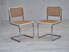 1970s, pair of Italian vintage chairs, Bauhaus style, original condition.