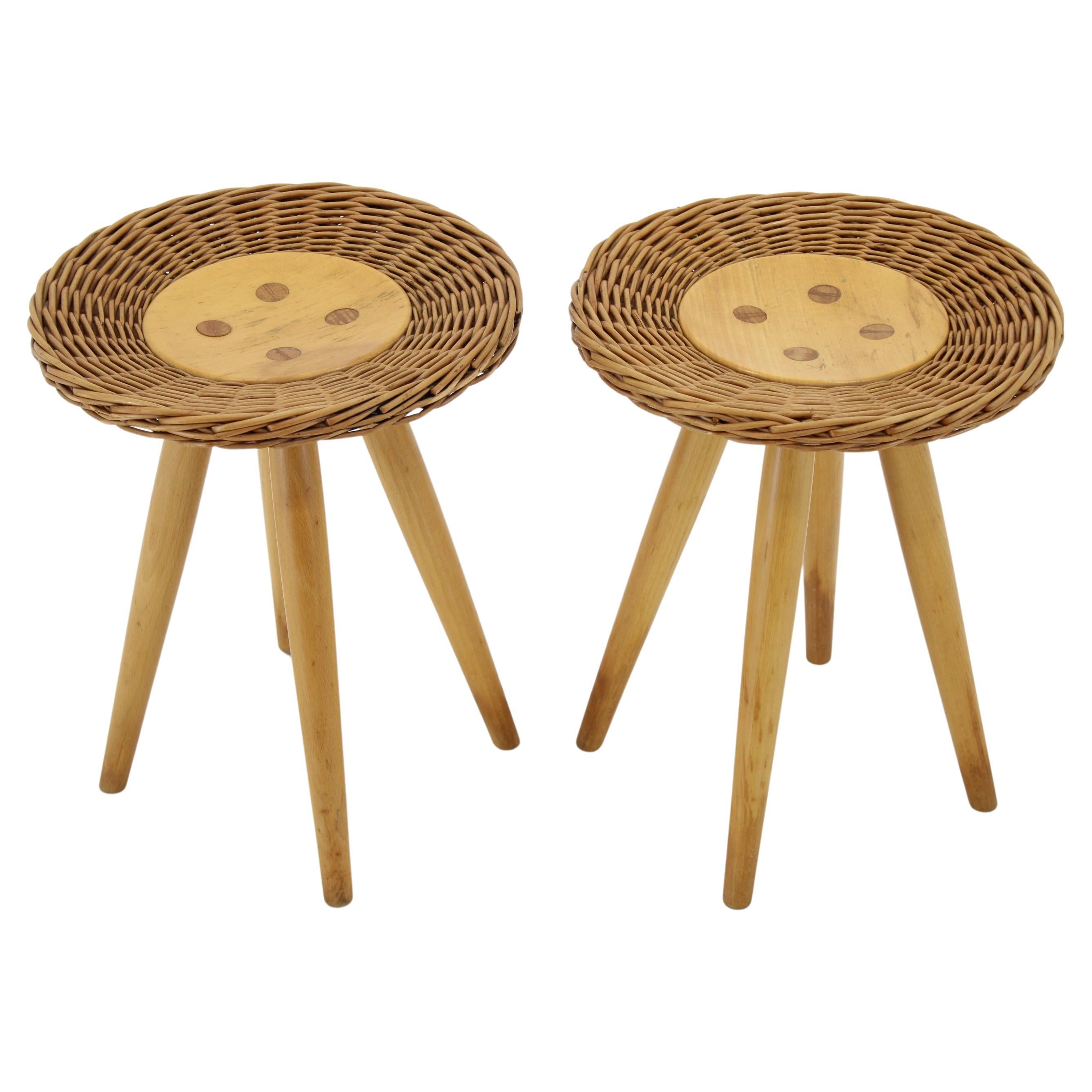 1970s Pair of Jan Kalous Side Tables for ULUV, Czechoslovakia For Sale
