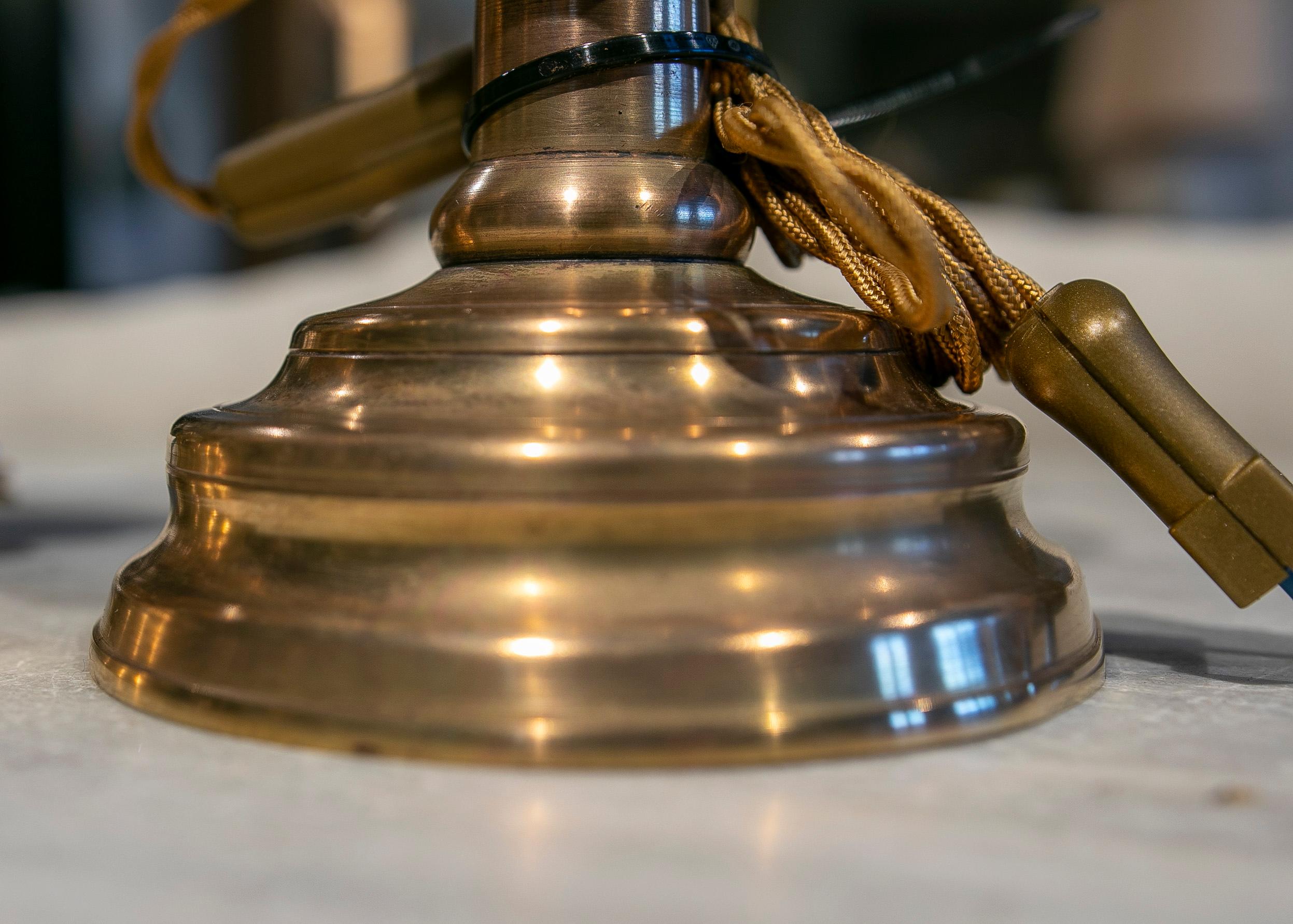 19th Century Pair of Lamps Made with Two Bronze Candlesticks  1