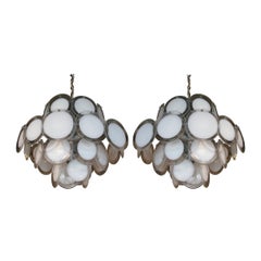 1970s Pair of Lamps Model Disc by Vistosi Murano