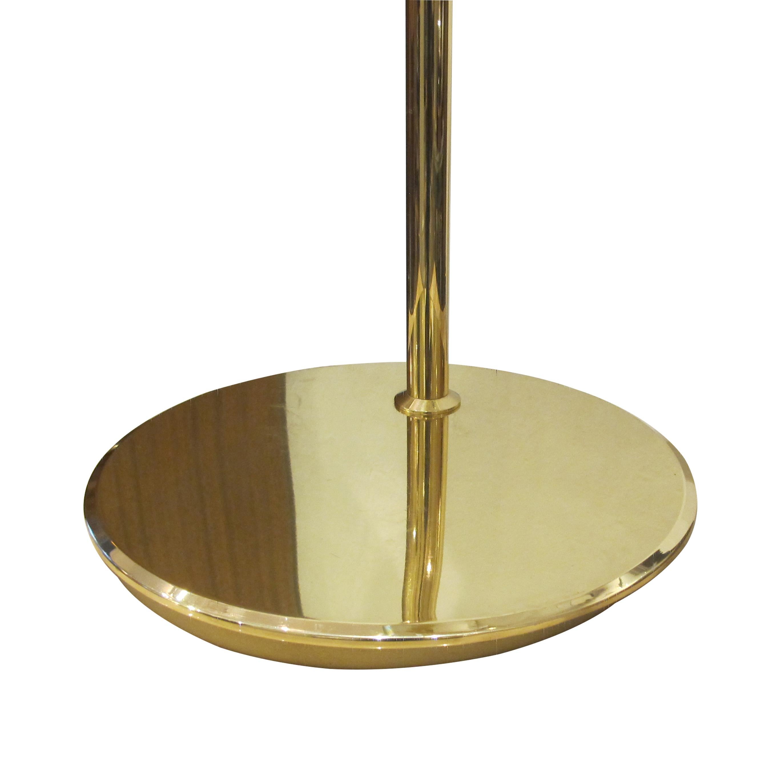 1970s Pair of Large Brass Bracket Table Lamps, Swedish, 1970s For Sale 4