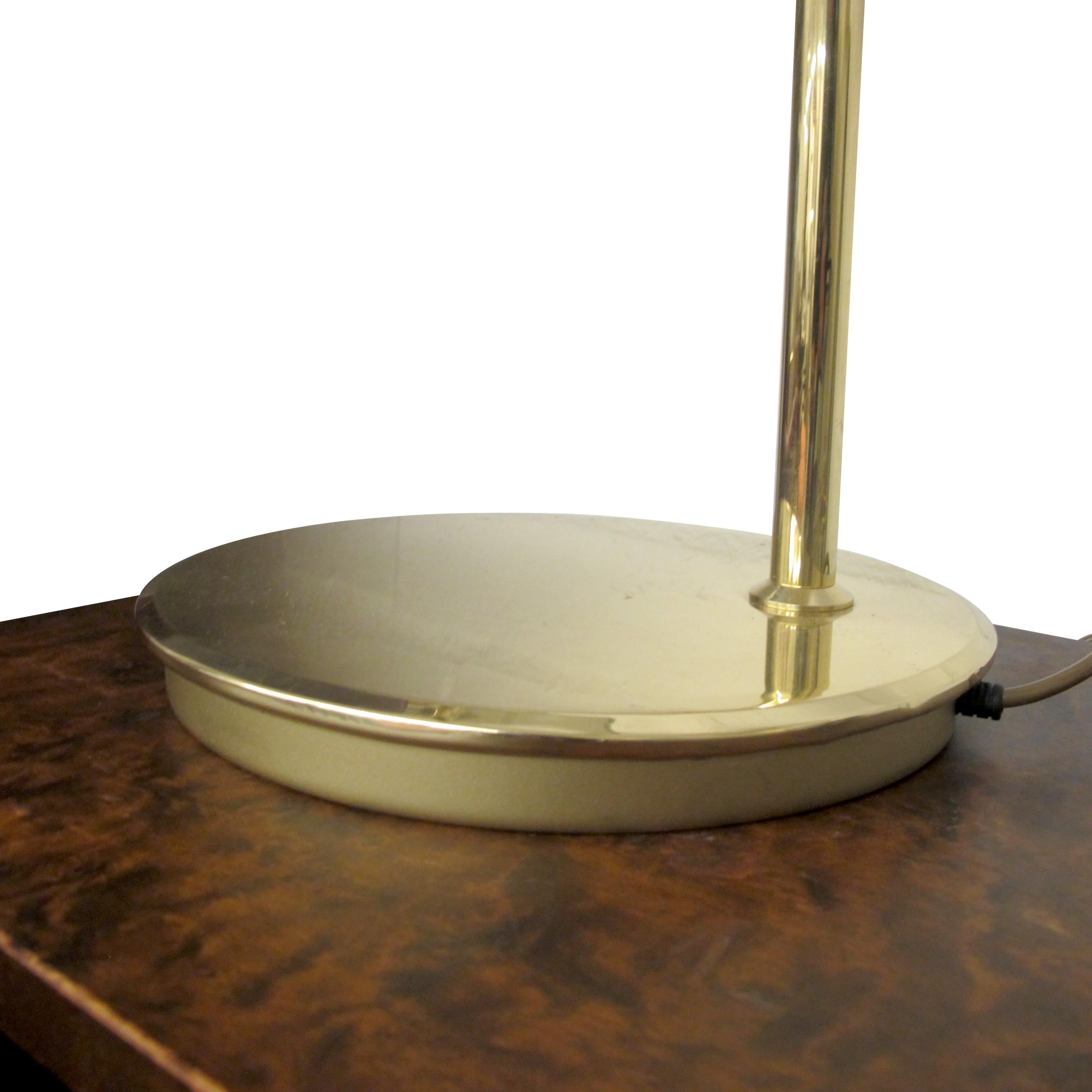 1970s Pair of Large Brass Bracket Table Lamps, Swedish, 1970s For Sale 5