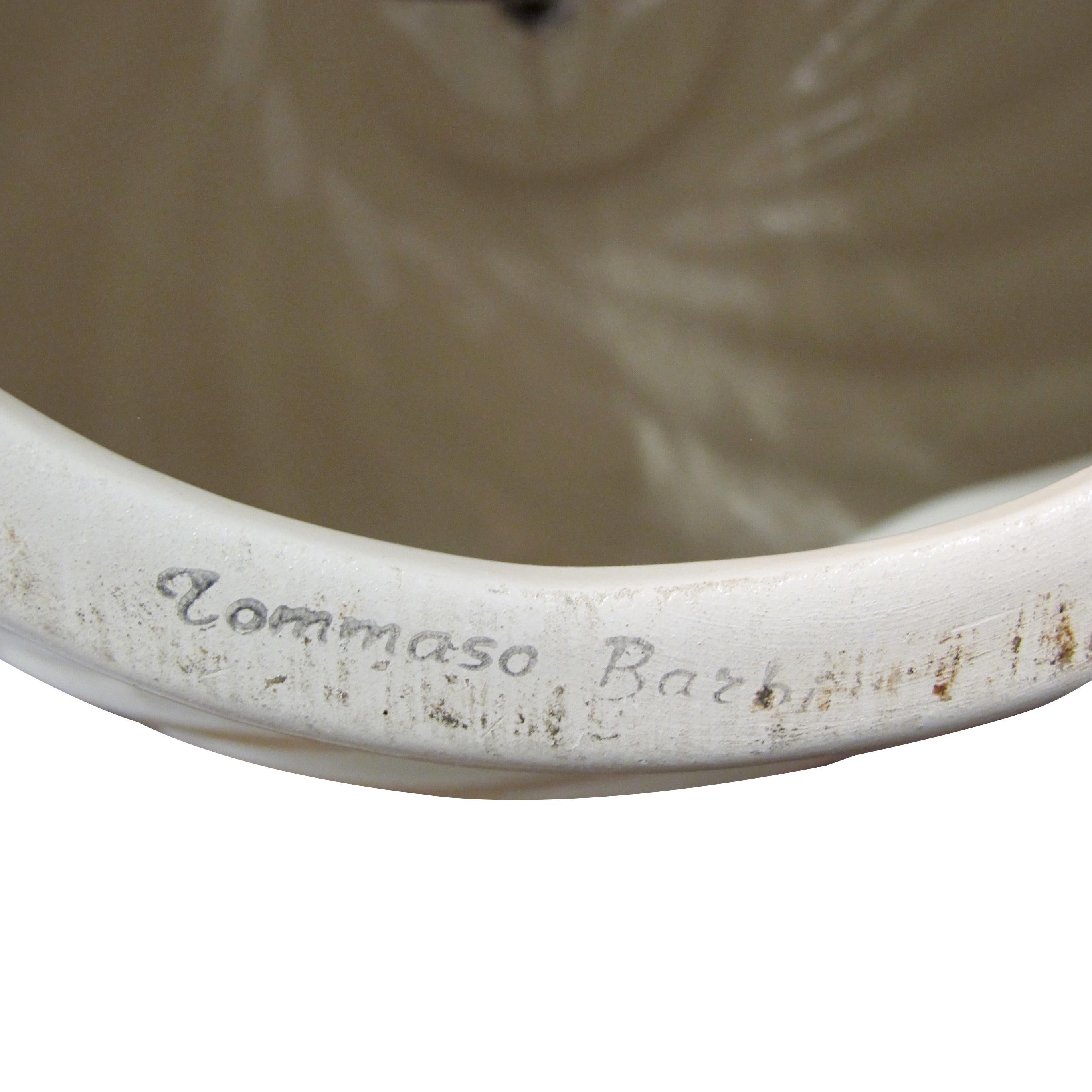 Ceramica Coppia di grandi lampade da tavolo in ceramica smaltata degli anni '70 di Tommaso Barbi, Italia in vendita
