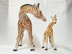 1970's Pair of Large Italian Ceramic Giraffes