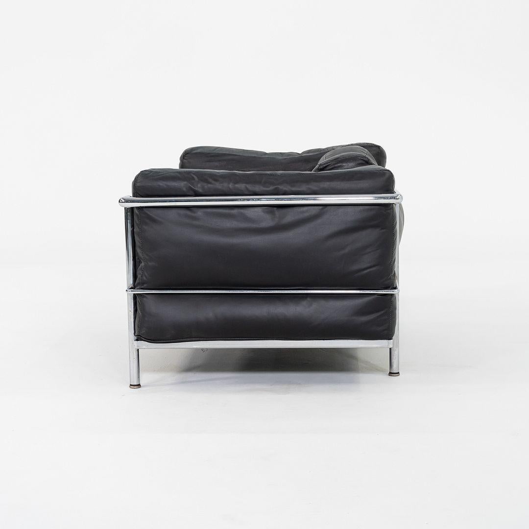 Italian 1970s Pair of Le Corbusier Jeanneret Perriand Cassina LC3 Club Lounge Chairs For Sale