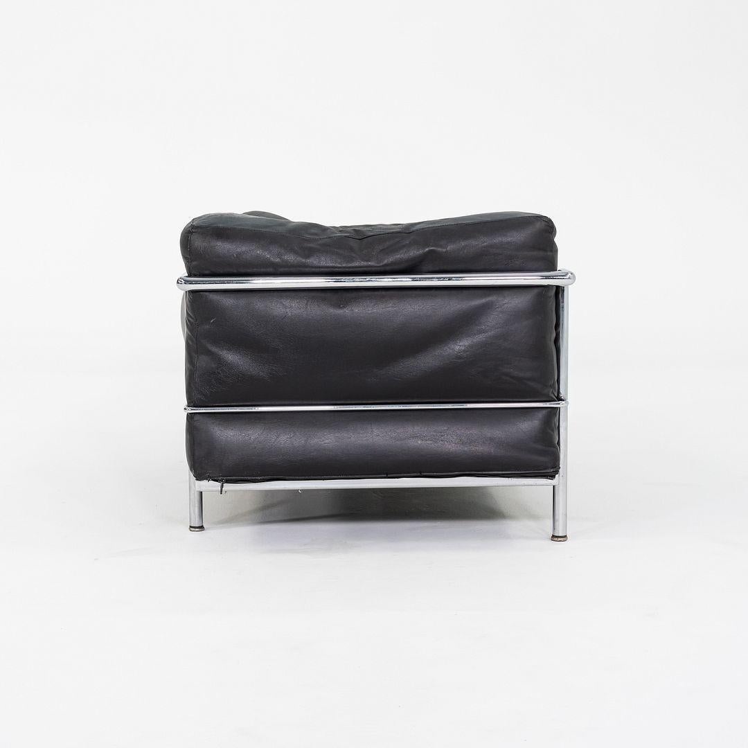 1970s Pair of Le Corbusier Jeanneret Perriand Cassina LC3 Club Lounge Chairs In Good Condition For Sale In Philadelphia, PA