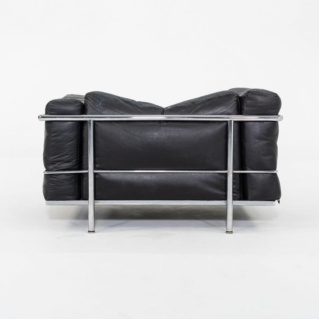 1970s Pair of Le Corbusier Jeanneret Perriand Cassina LC3 Club Lounge Chairs For Sale 1