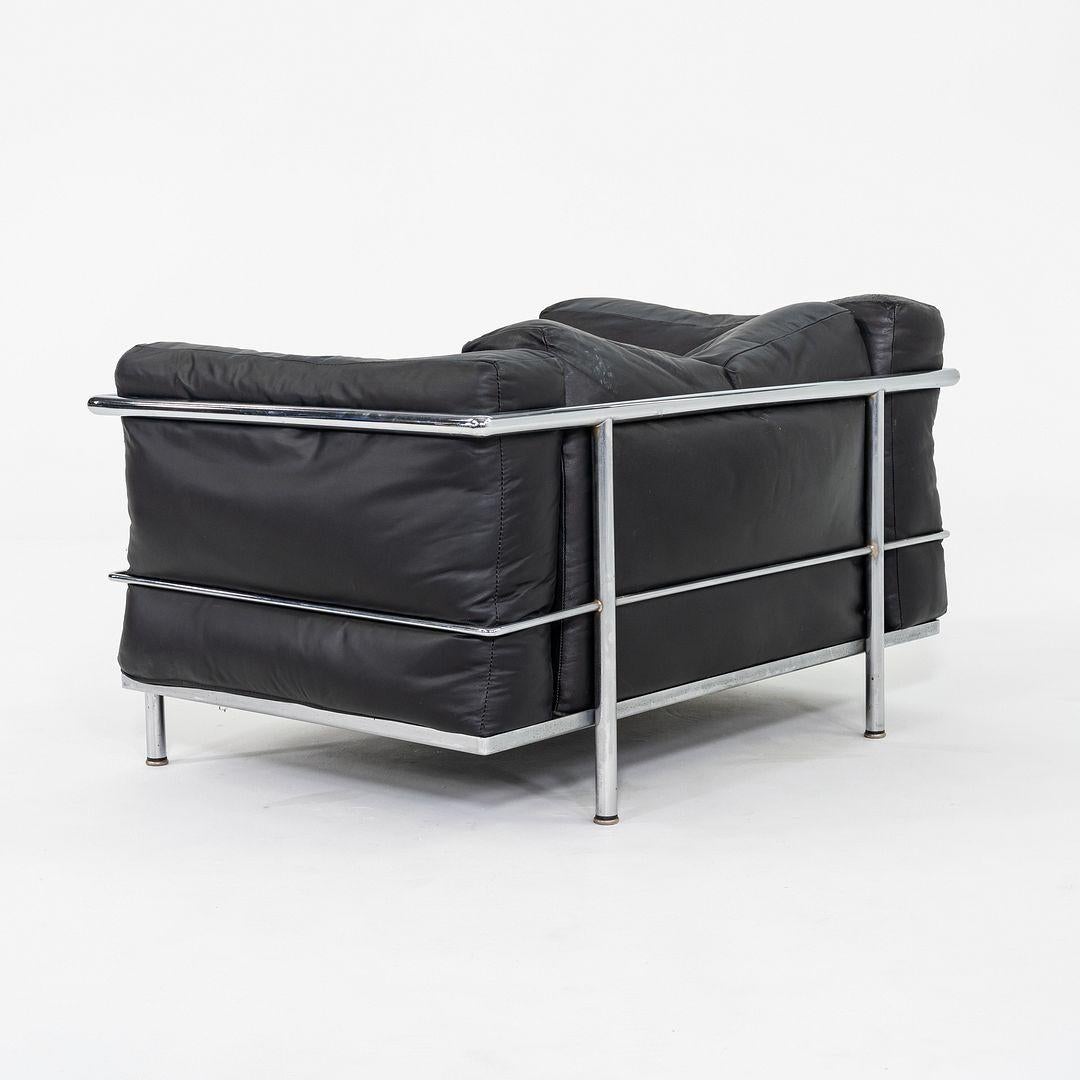 1970s Pair of Le Corbusier Jeanneret Perriand Cassina LC3 Club Lounge Chairs For Sale 2