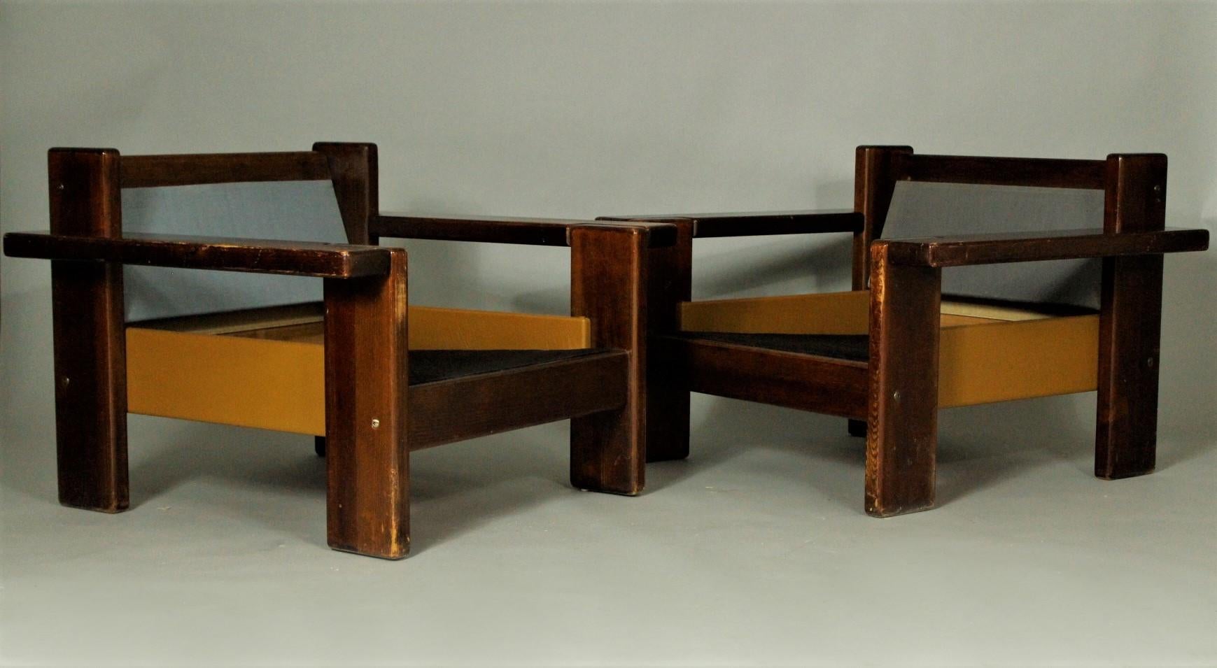 1970s Pair of Leather Club Chairs from Finland For Sale 3